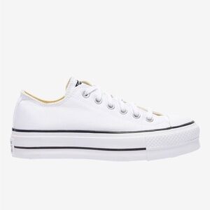 Converse all star platform canvas life low top White color NWB womens size6-10